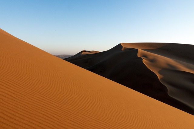 Solar energy installation in desert area