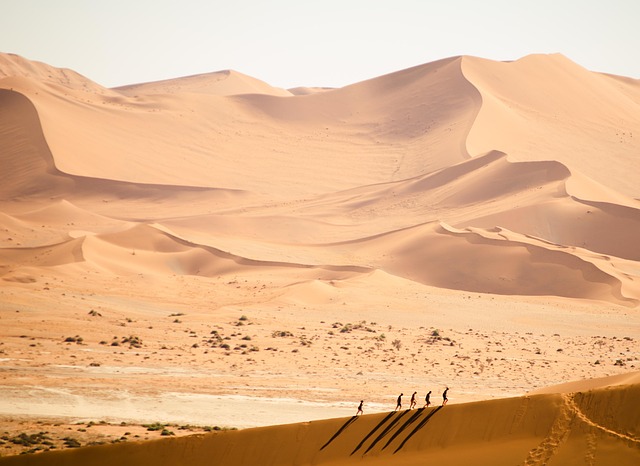 Solar energy installation in desert area