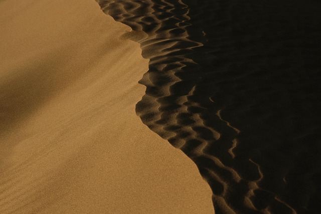 Solar energy installation in desert area