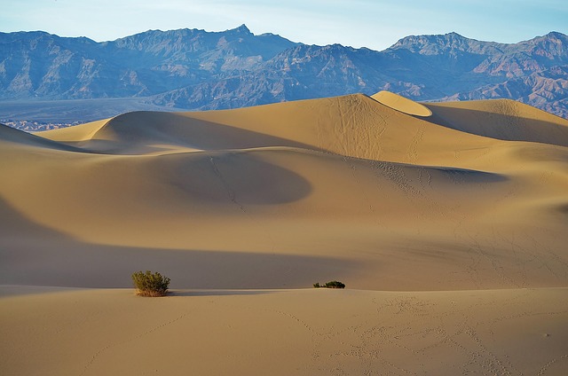 Solar energy installation in desert area