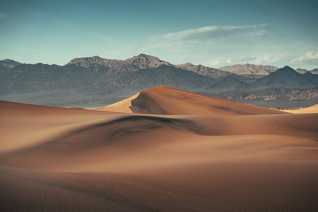 Solar energy installation in desert area