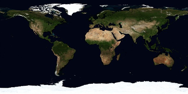 Satellite habitat map showing forest biodiversity and ecosystem connectivity